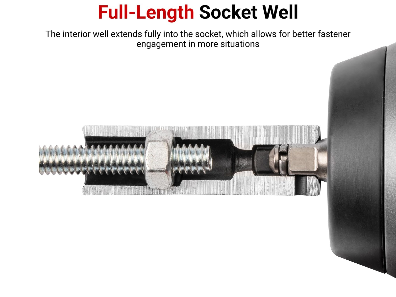 TEKTON 1/2 Inch Drive x 8 mm Deep 6-Point Impact 8 mm, Manganese Phosphate