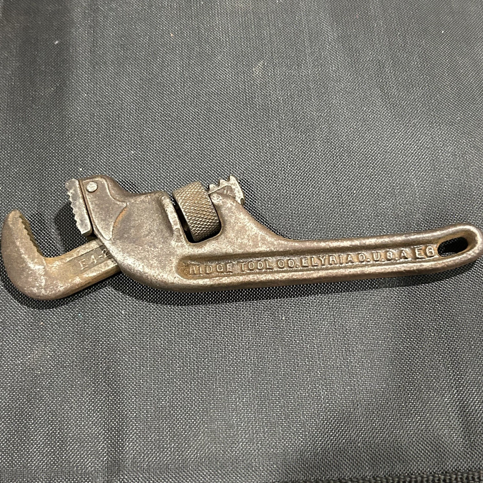 Vintage Rigid 5″ Offset Pipe Wrench by Ridge Tool CO Elyria Ohio E8
