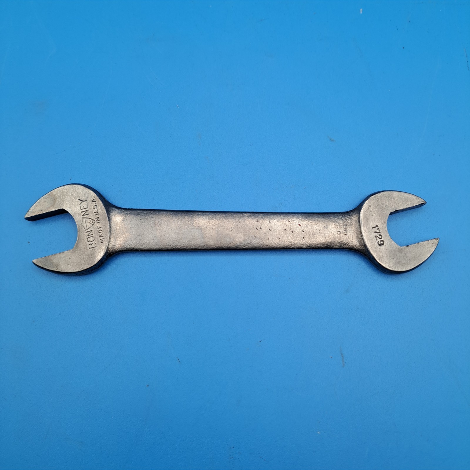 Vintage Bonney 7/16 x 1/2 SAE, CAP (5/8 x 3/4) Open End Wrench, No 1729, CV, USA