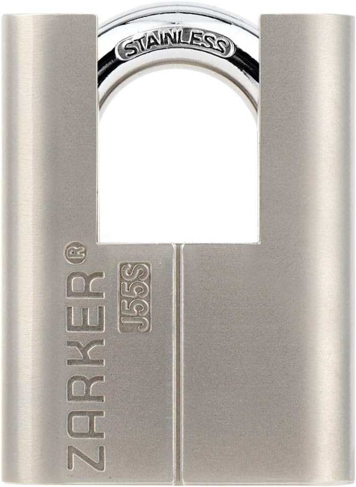 keyed Padlock, Heavy Duty Stainless Steel Shackle Lock, Waterproof and Rustproof