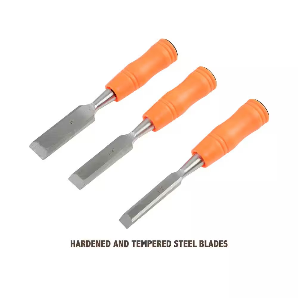 Buck Bros Wood Chisel Set Includes 1/2″ 3/4″ 1″ Wood Chisels 40601 NEW