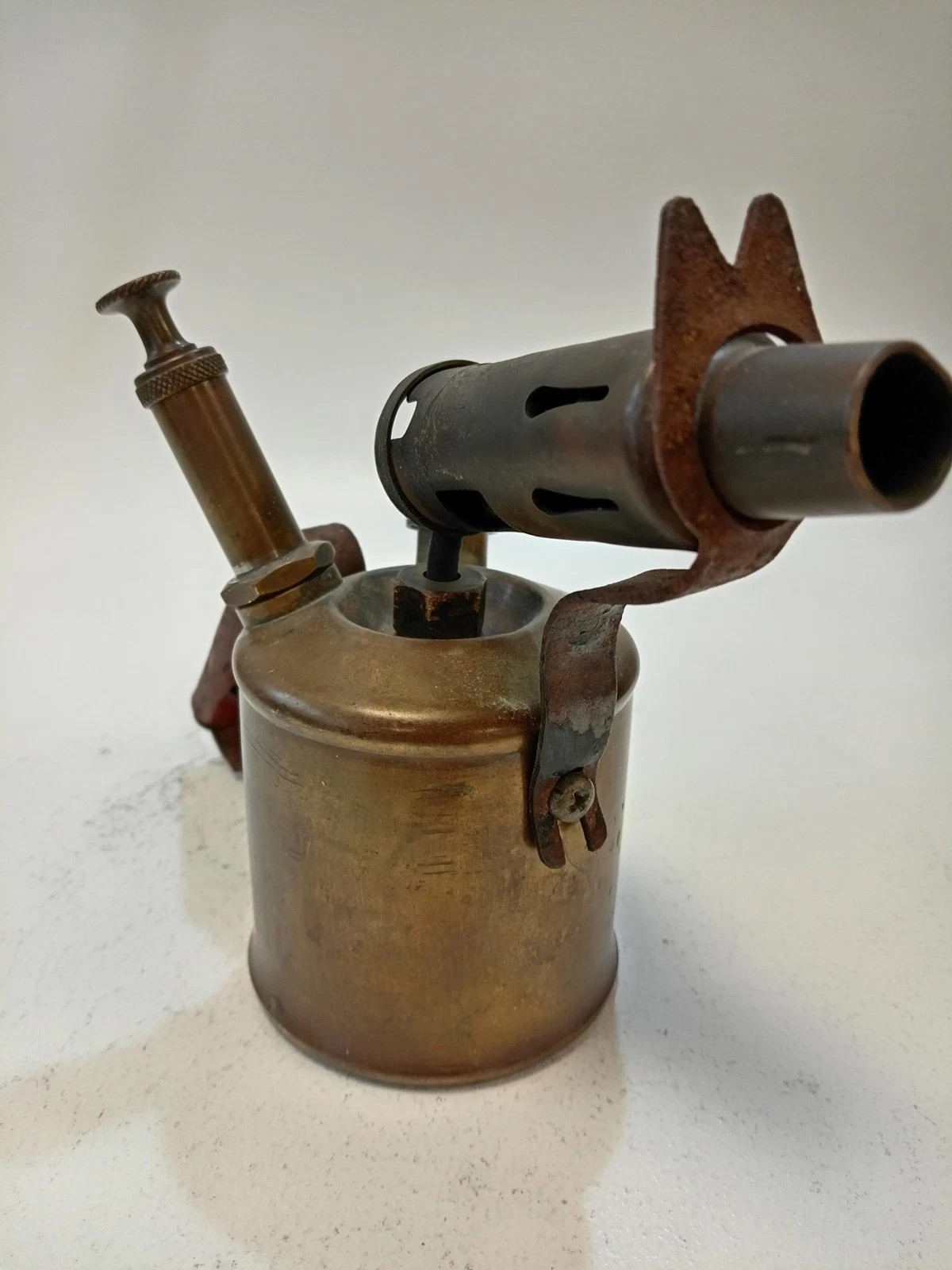 Vintage Primus S30 Petrol Blow Torch Lamp Collectors Decorative Brass Untested