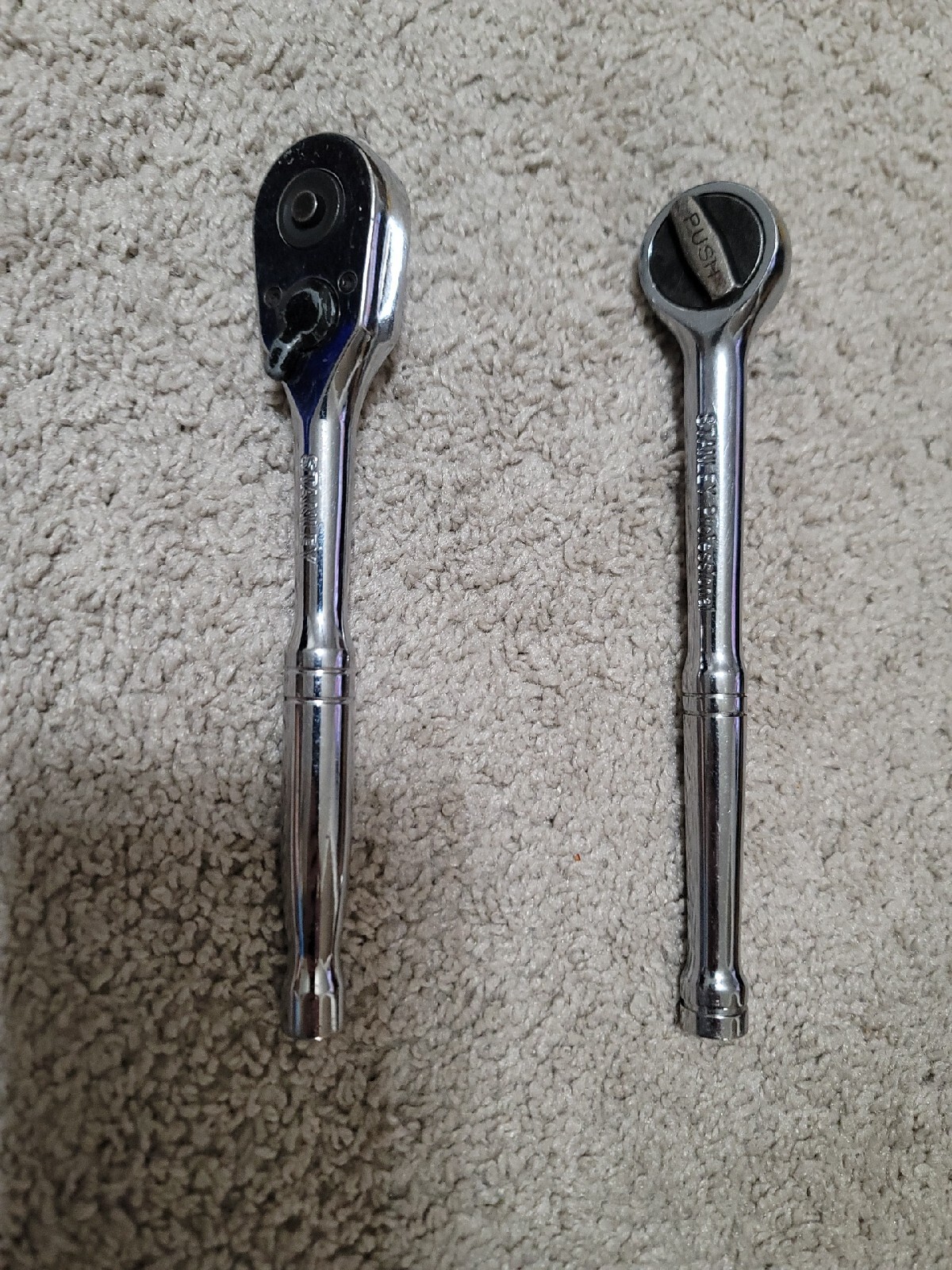 Vintage Stanley 3/8 Inch Lot Of 2 Ratchet Tool W/ Quick Release 89-818 & 87-830