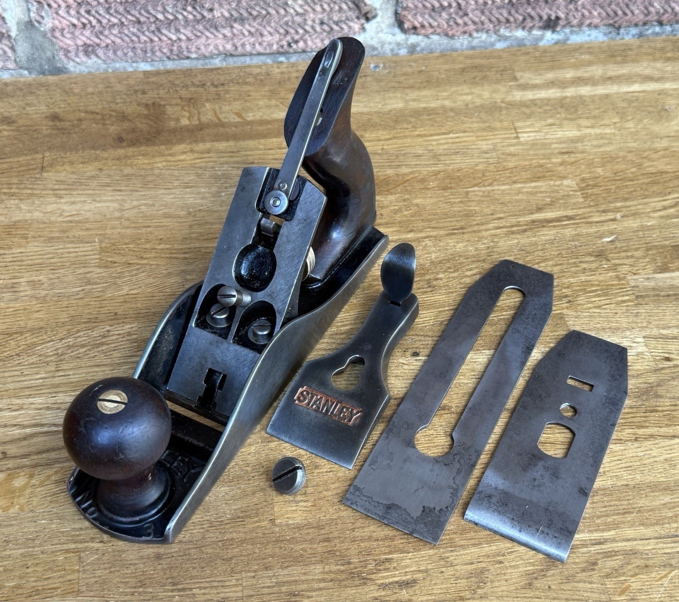 Vintage Stanley Sweetheart SW USA No 3 Type 15 Smoothing Wood Plane Old Tool