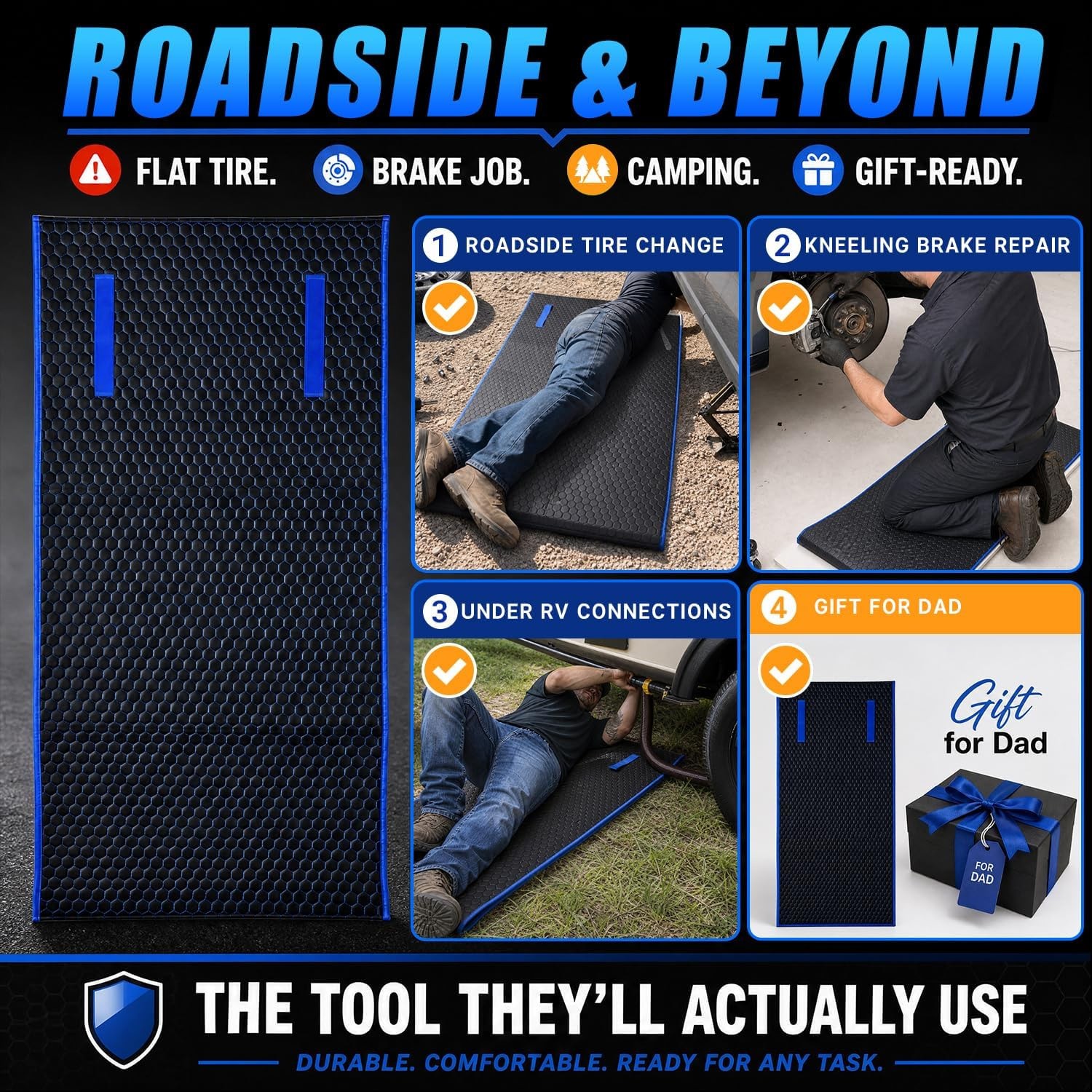 Magic Rolling Creeper Mat Portable Mechanics Mat | for Low Clearance, Slide U…