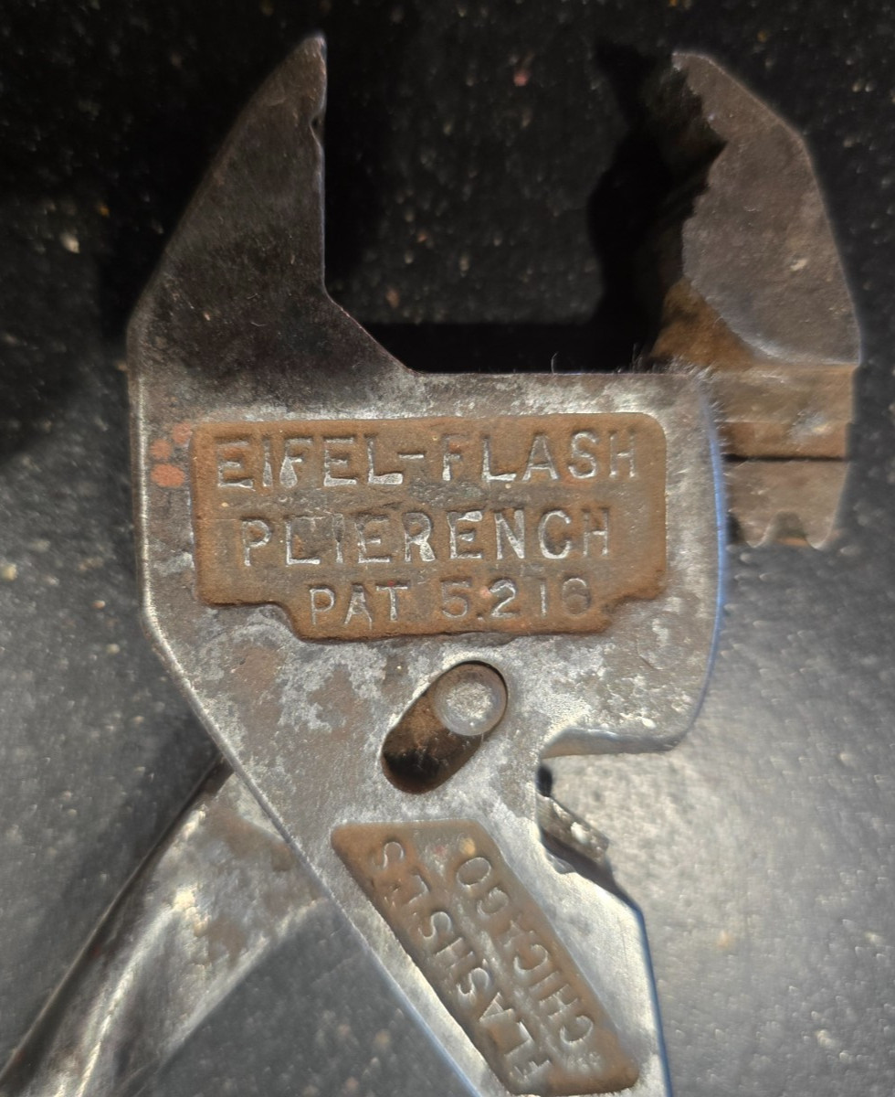Antique Early 1910’s Eifel-Flash “Plierench”, Early Channel Lock Type Pliers
