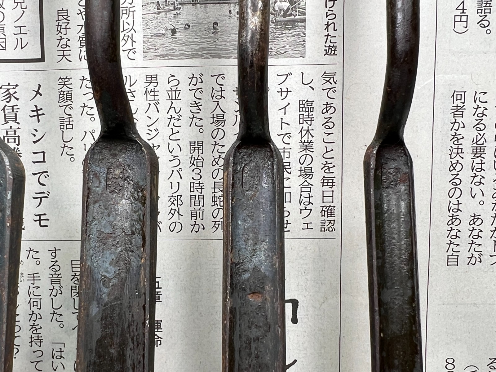Vintage Japanese Chisel kote nomi 5set made by blacksmith /Hammer Hand Tool g76