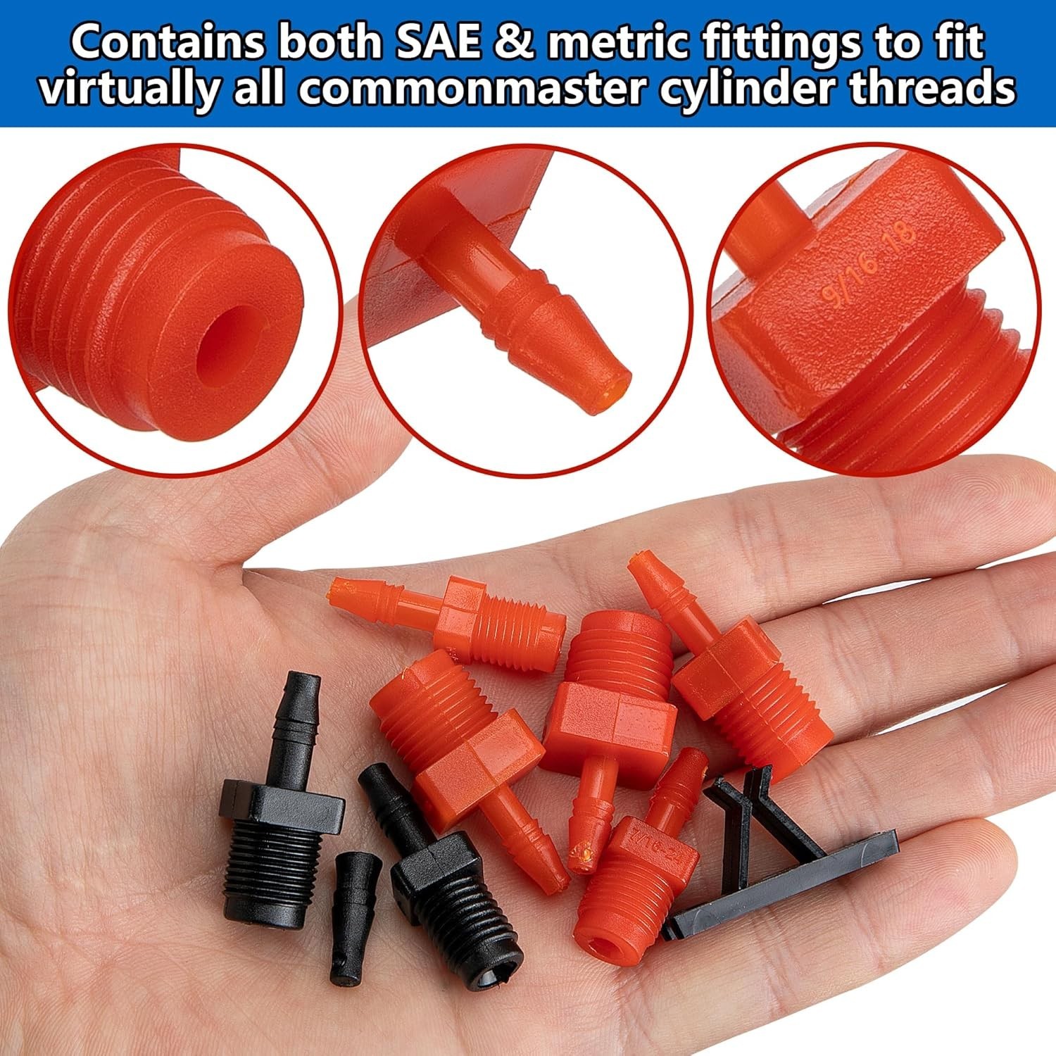 29 Pcs Master Cylinder Bleeder Kit-Brake Bleeder Kit with 22″ Hose PTFE Tape Uni