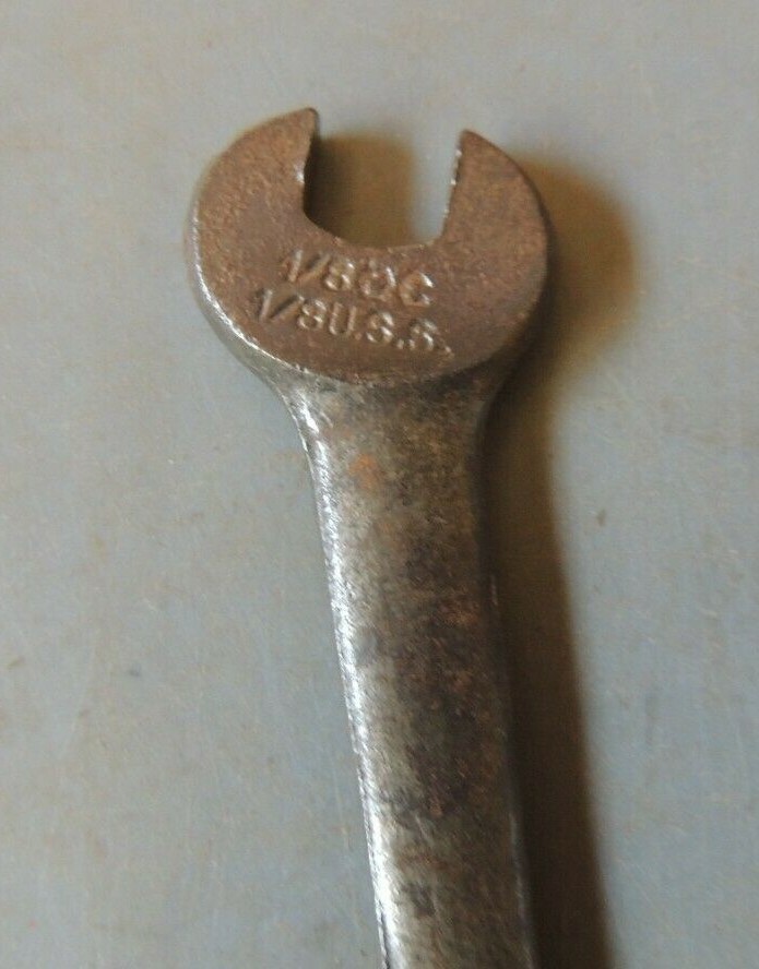 3.5″ VINTAGE 1100A THE B&S Co (BILLINGS) OPEN WRENCH, 1/4SET X 1/8 HEXCAP 1/8USS