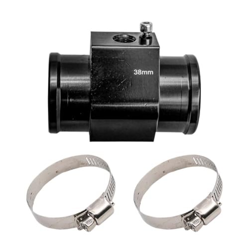 BDZMC 3PCS Auto Water Temp Joint Pipe, Aluminum Sensor Gauge Radiator Hose 38MM