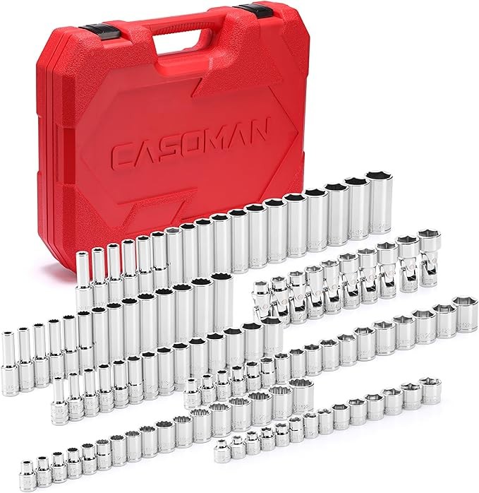 CASOMAN 104 PCS 3/8 Drive Master Impact Flex Socket Set