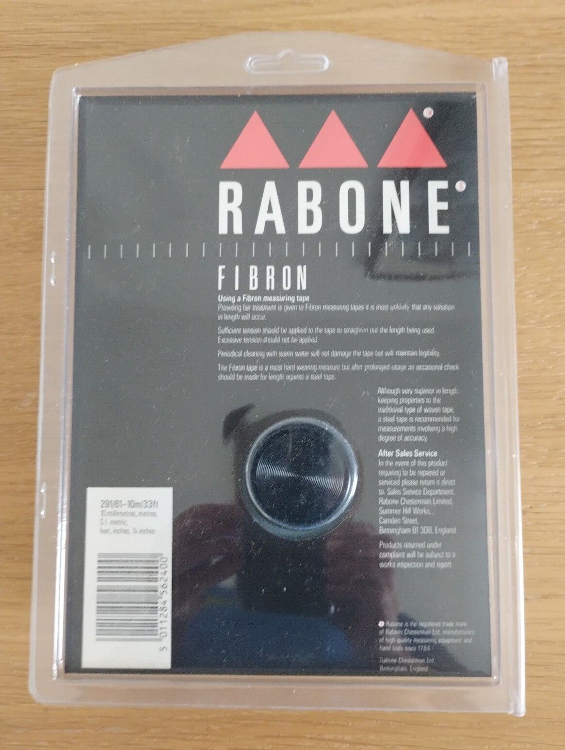 RABONE Fibron 10M/33ft Fibreglass Measuring Tape. A RARE UNUSED VINTAGE ITEM.