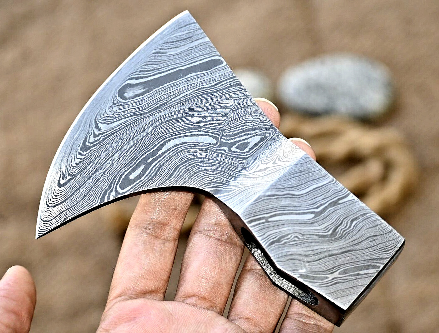 CUSTOM MADE HAND FORGED DAMASCUS STEEL VIKING AXE HEAD HATCHET TOMAHAWK 932