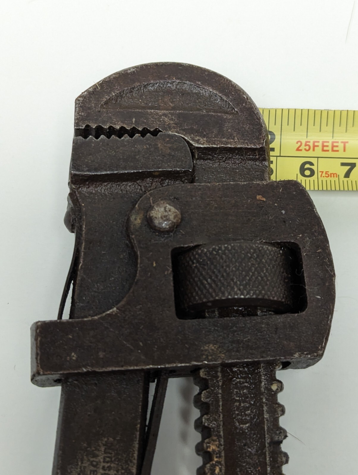 Hudson Forge Stillson Forged Steel Pipe Wrench #10 c 1920’s Wood Handle WT Grant