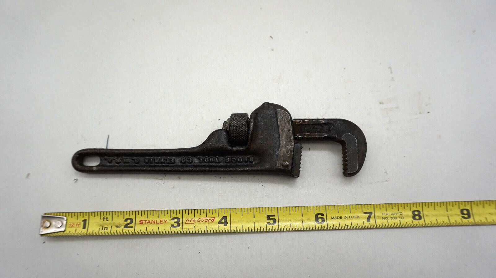 Vintage RIDGID TOOL COMPANY 5-1/2″ Long Pipe Wrench Tool Elyria OH USA
