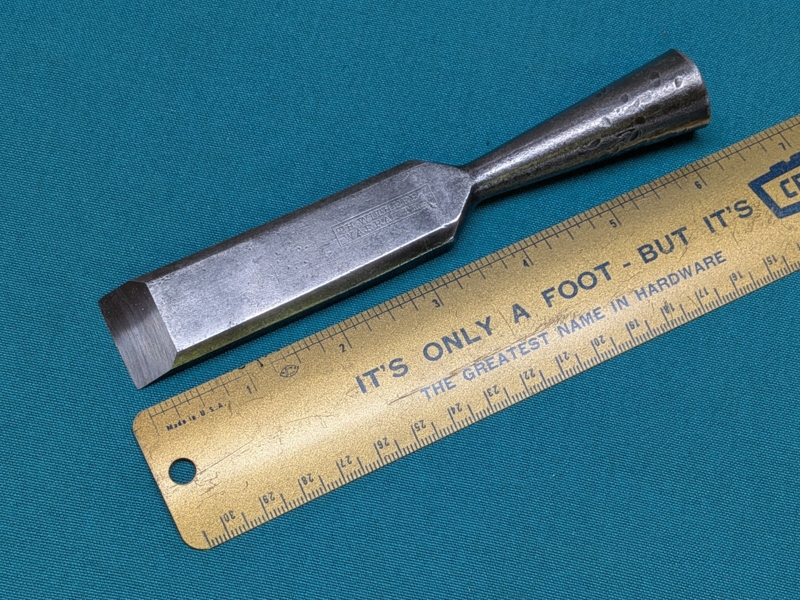 Vintage T. H. Witherby 1″ Bevel Edge Socket Chisel Wood Chisel 6″ Tall