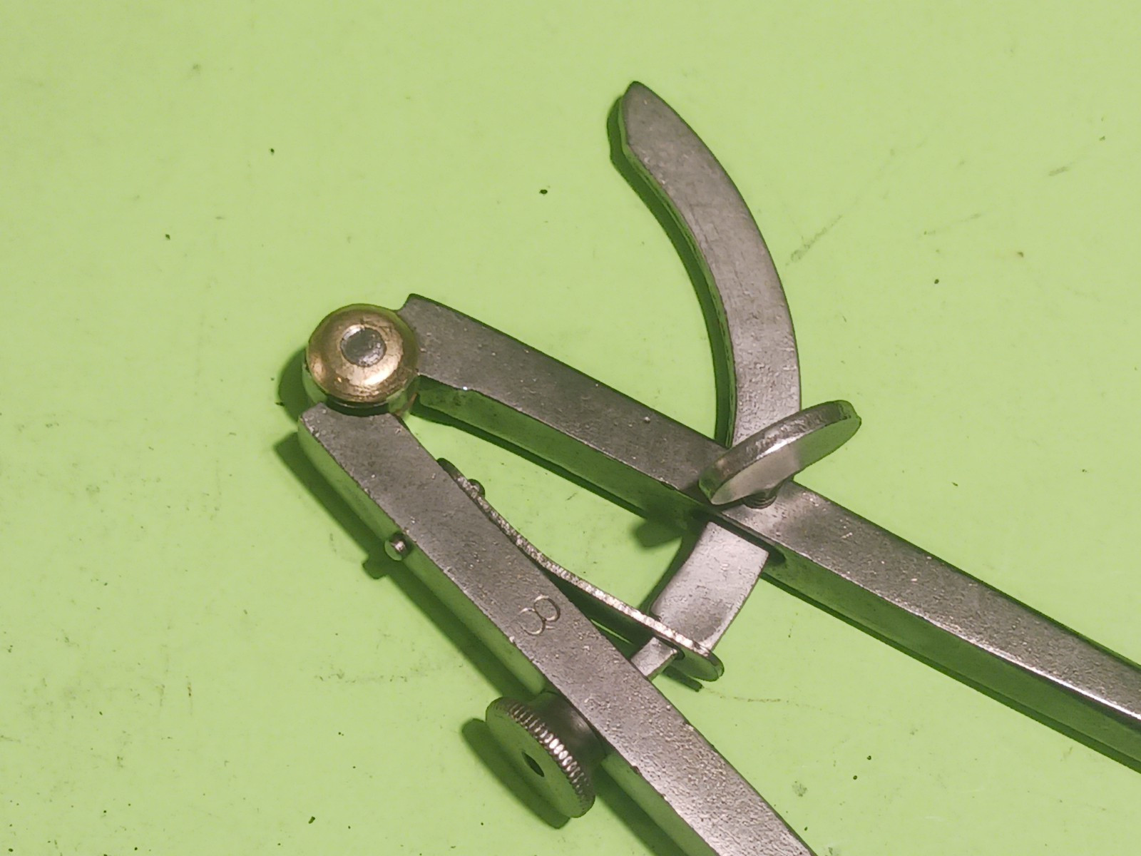 Vintage P. S. & W. Co (Peck Stow & Wilcox) Compass Caliper Tool 8″ works great
