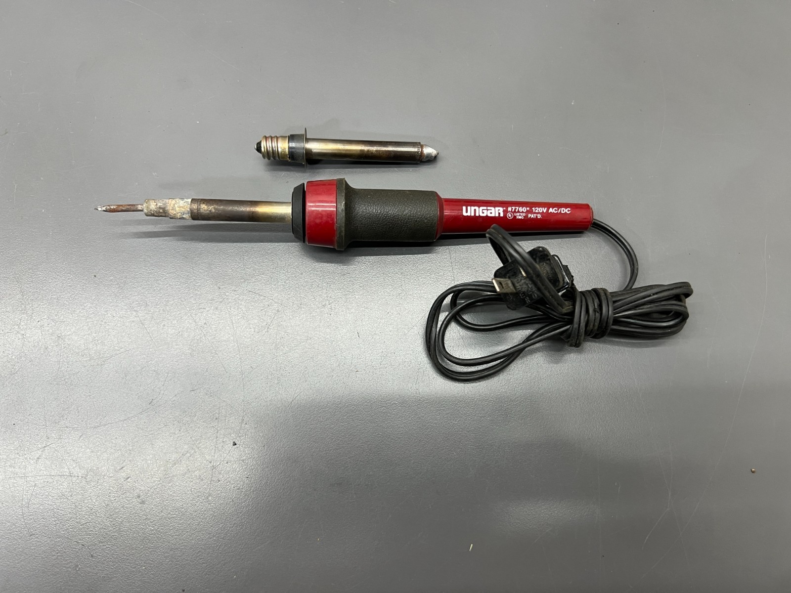 (v) VINTAGE UNGAR 7760 45w SOLDERING IRON W EXTRA TIP – TESTED VG – USA