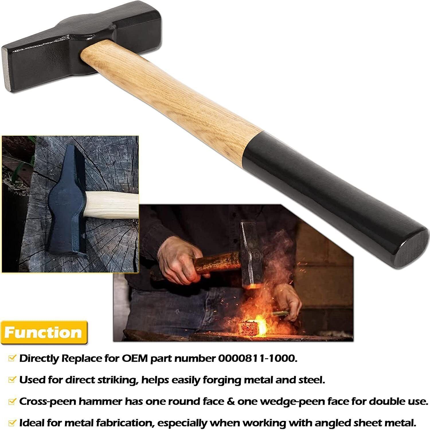 Knife Making Tong+Hammer Set Blacksmith Bladesmith 15″ Wolf Jaw Vise Forge Tool