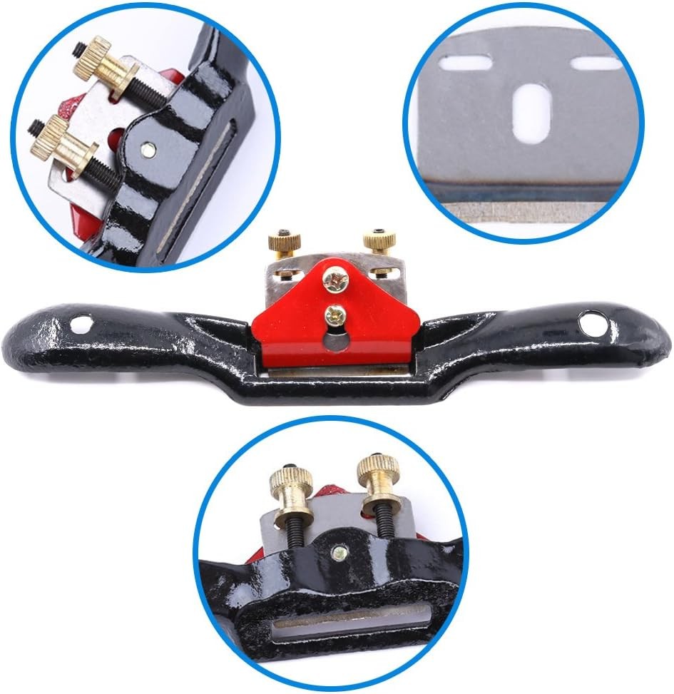 10″ Adjustable Spokeshave with Flat Base – Metal Blade Hand Tool for Woodworking