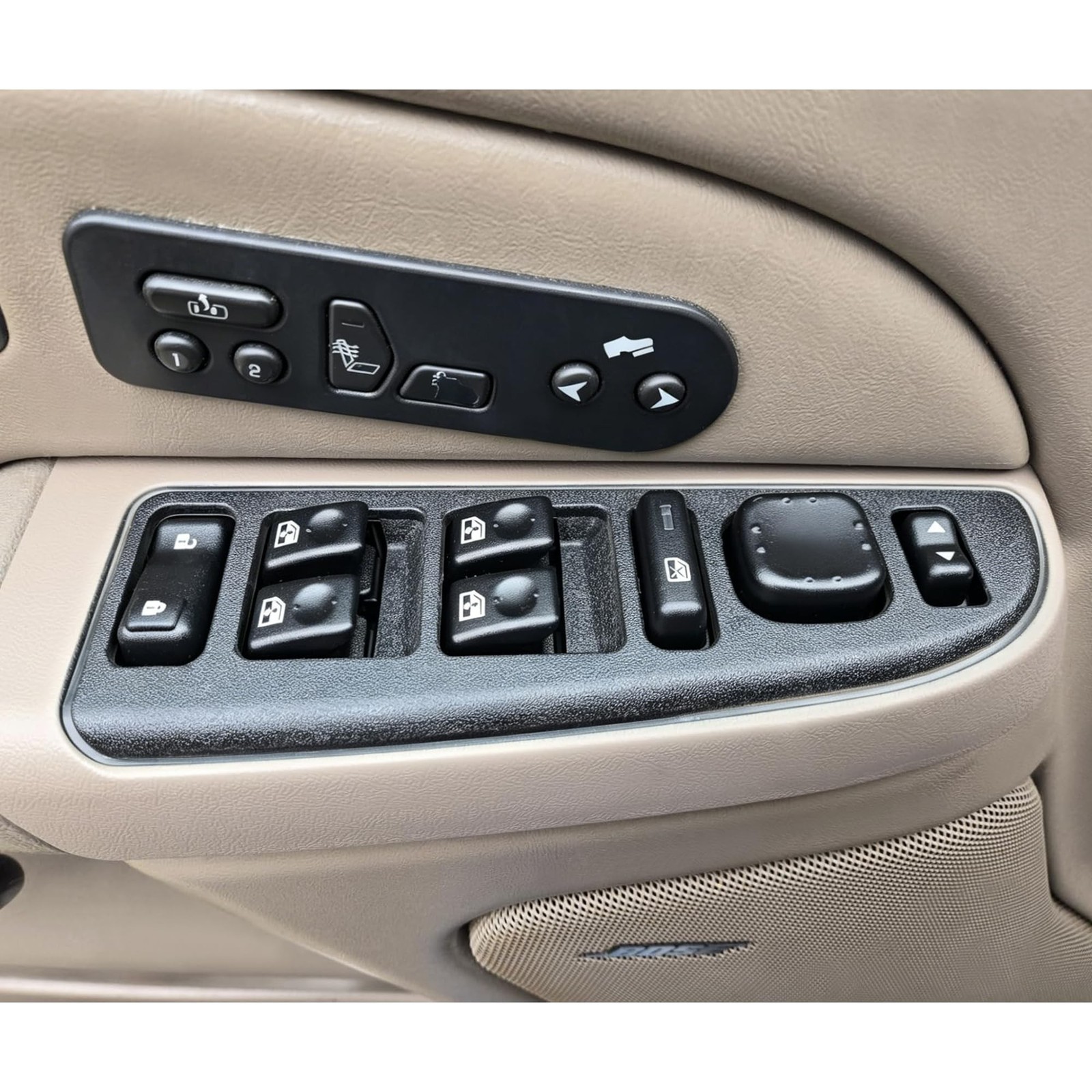 15883323 Front Driver Side Power Window Switch Door Lock Tan Bezel | Fit for …