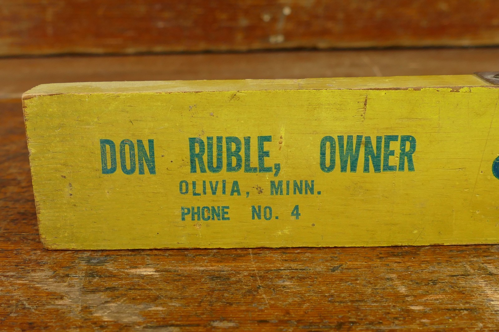Vintage Wood “COAST TO COAST” Hardware Stores 12” Ruler/Level Olivia, Minnesota