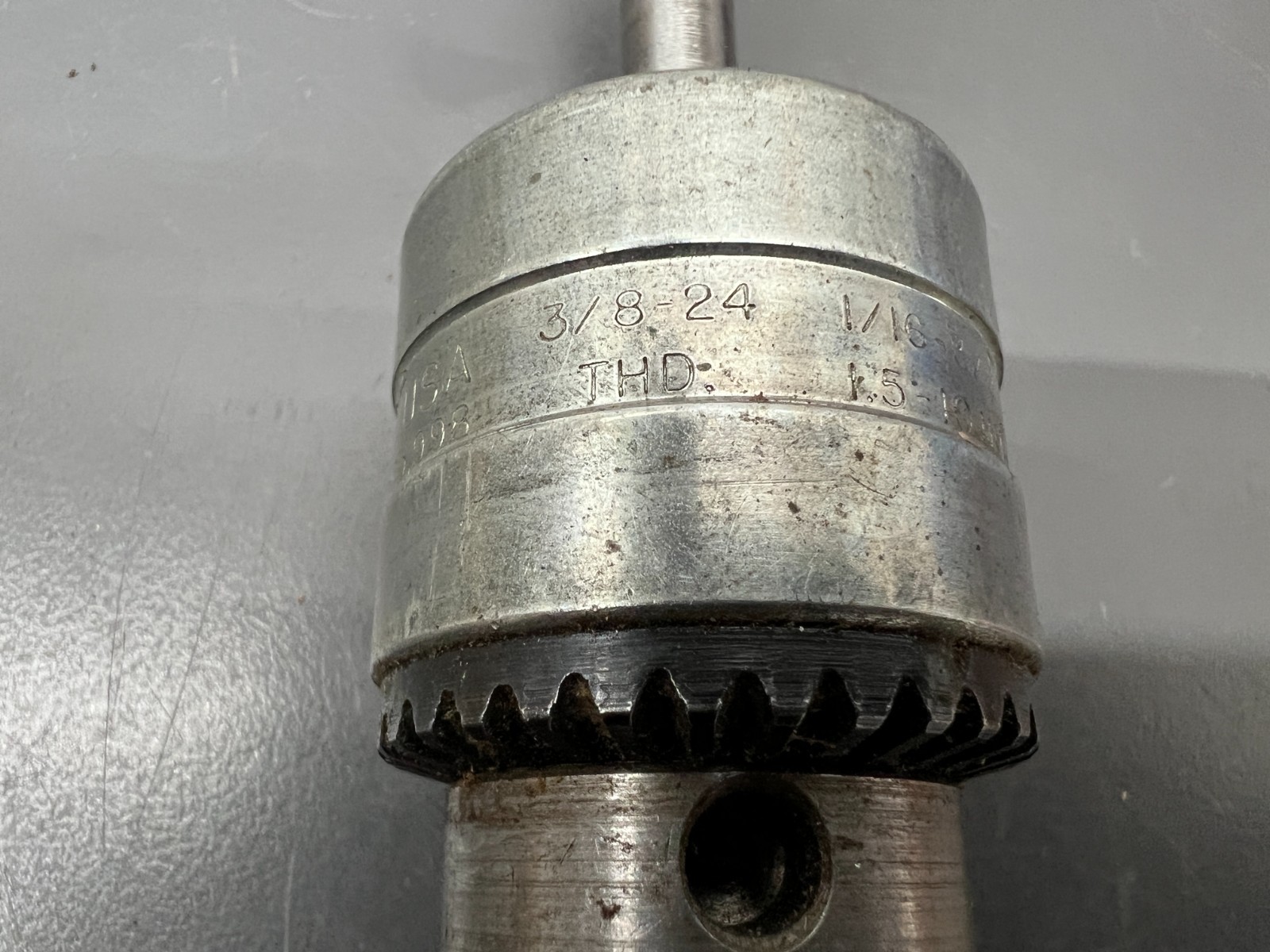 (w) 2pc VINTAGE MACHINIST DRILL CHUCKS JACOBS SM4G61 & UNBRANDED 1/16-3/8 – USA