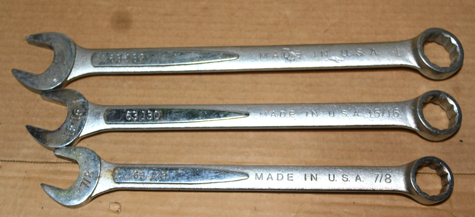 EASCO 11 Piece SAE Combination Wrench Set 3/8 to 1″ 92304 Vintage Made in USA