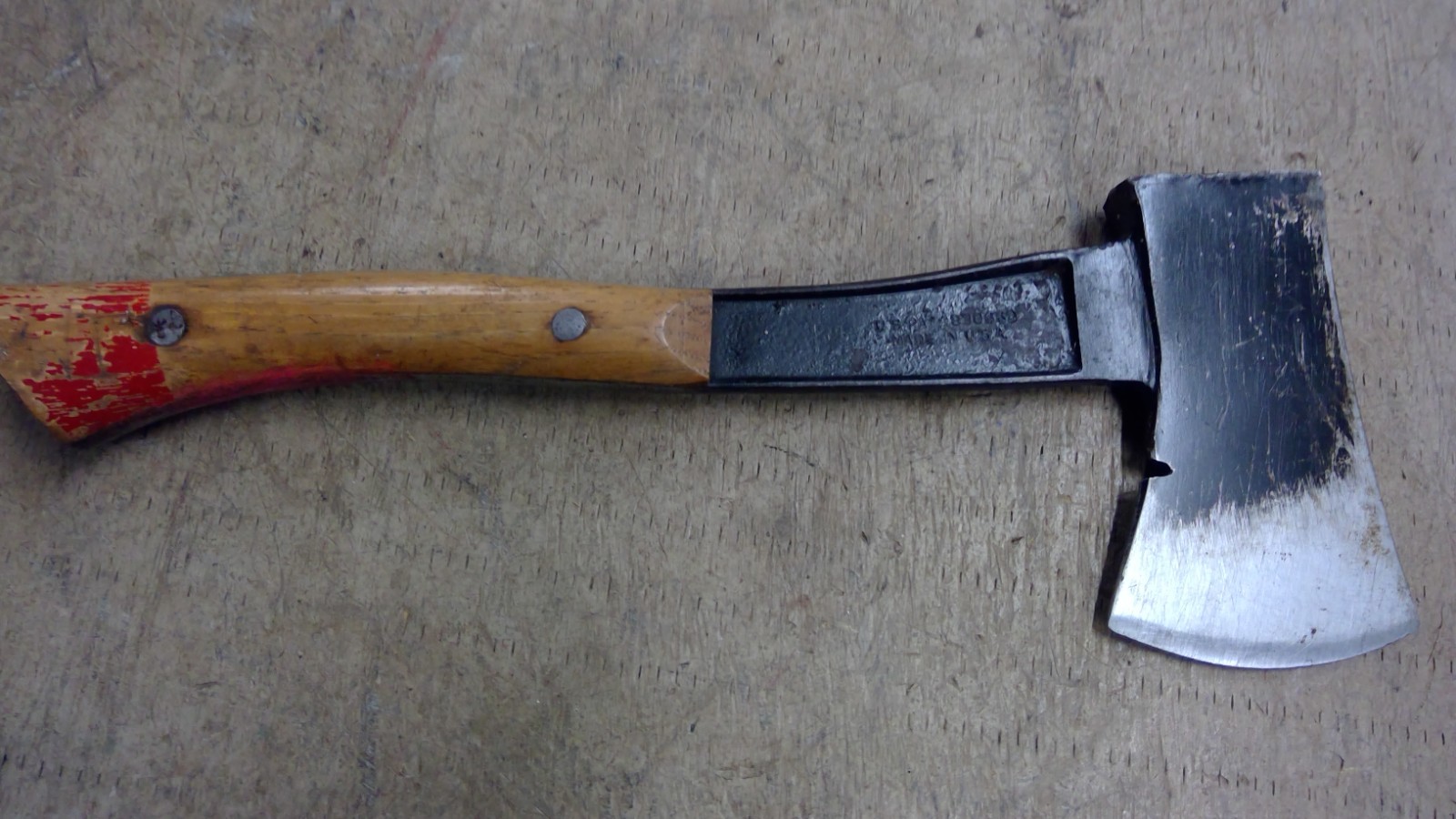 Bridgeport Boy Scout Logo Hatchet Camping Camp Axe Wood Tool BSA Leather Sheath