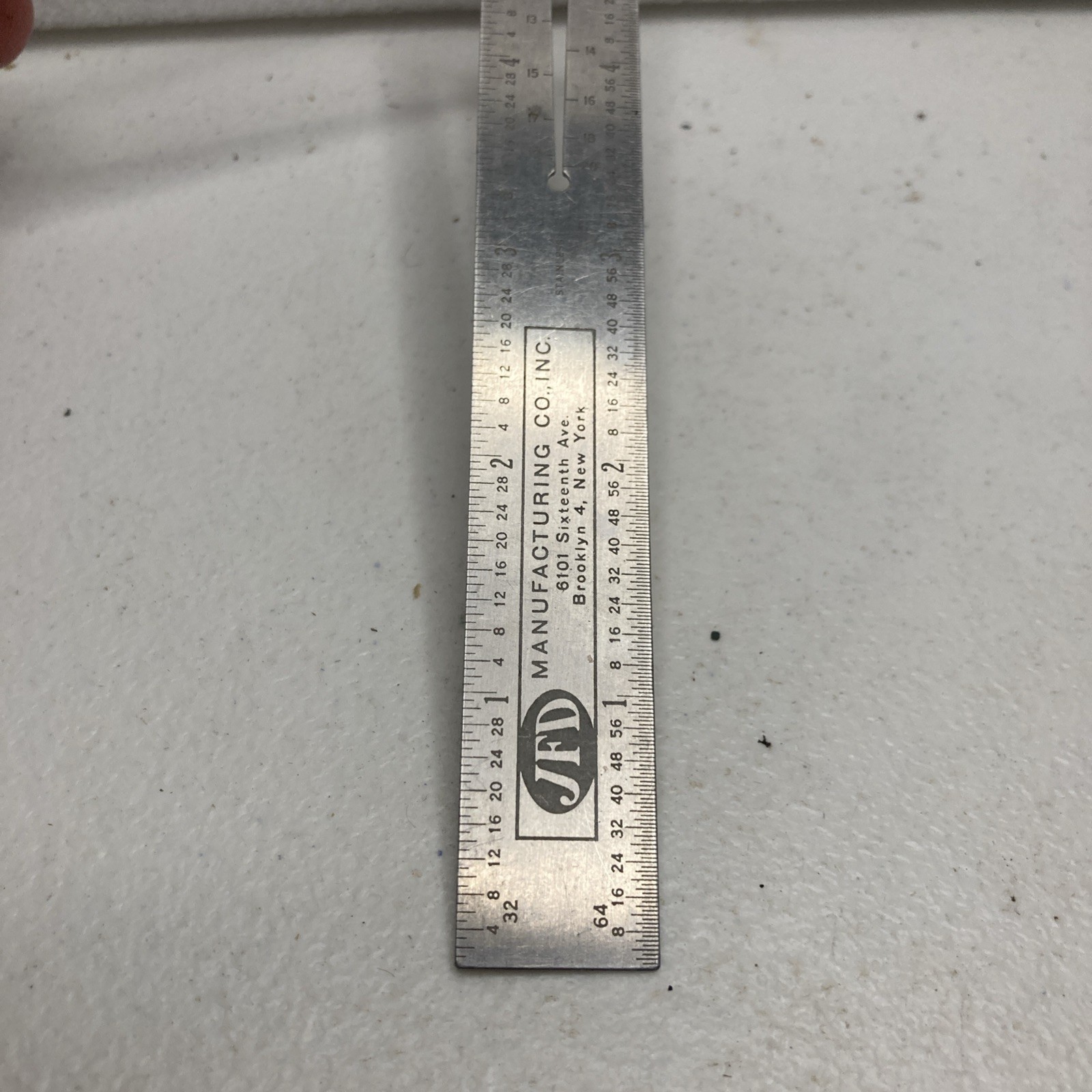 Vintage JFD Manufacturing – 6″ Stainless Steel Rule w/B&S Gauge. Brooklyn. – TD
