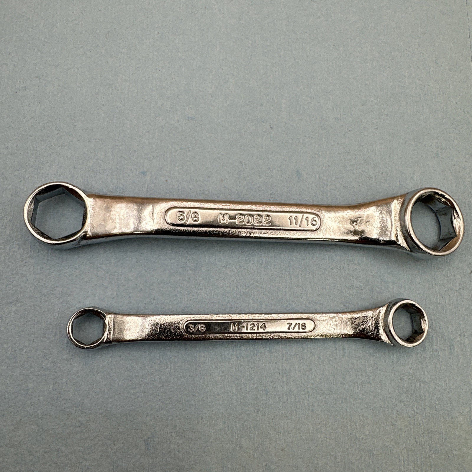 SK Tools USA – Two 6 Point Stubby Box Wrenches 3/8” X 7/16” & 5/8” X 11/16” Nice