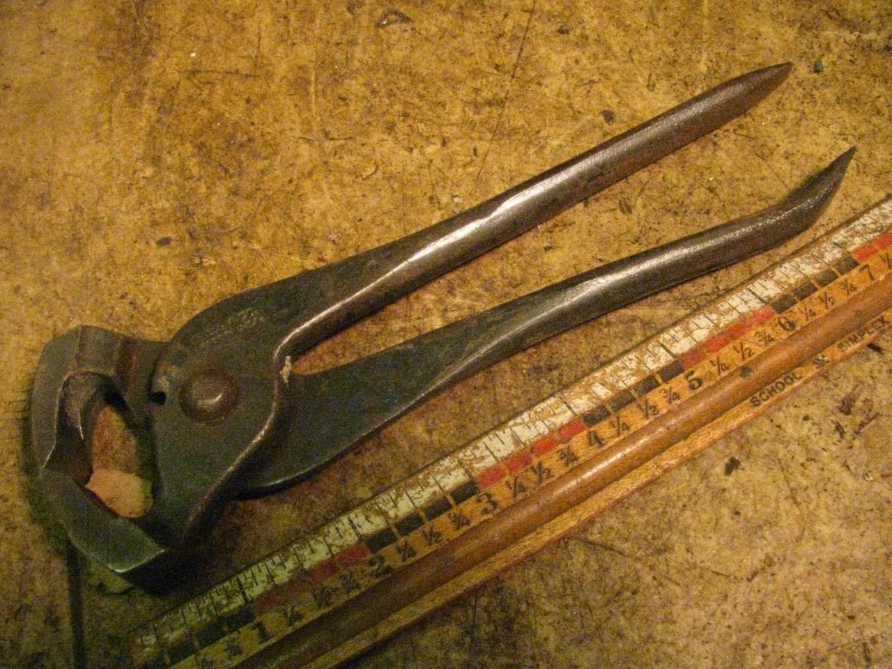 Vintage PS&W Peck Stow Wilcox PEXTO Nippers Wire Cutter Nail Puller