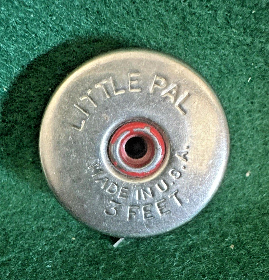 VINTAGE METAL “LITTLE PAL “ 3 FOOT SMALL POCKET TAPE MEASURE – WALSCO USA