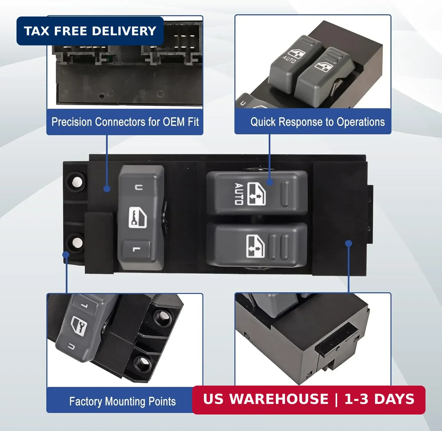 Master Power Window Switch Driver Side Compatible with 1999-2002 Chevy Silverado