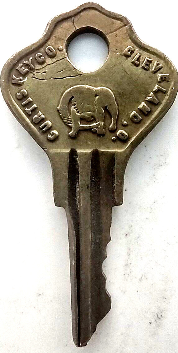 Vintage BENT Key Curtis Key Co EL8 Appx 1.75” Art Jewelry Steampunk *BENT*