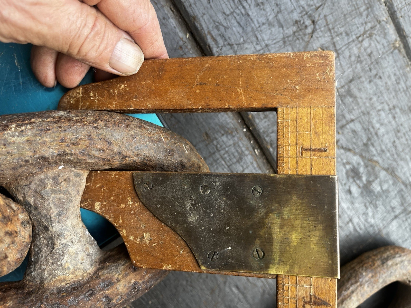 18 # Guaranteed Authentic Wrought Iron Anchor Chain Blacksmith Knife Maker