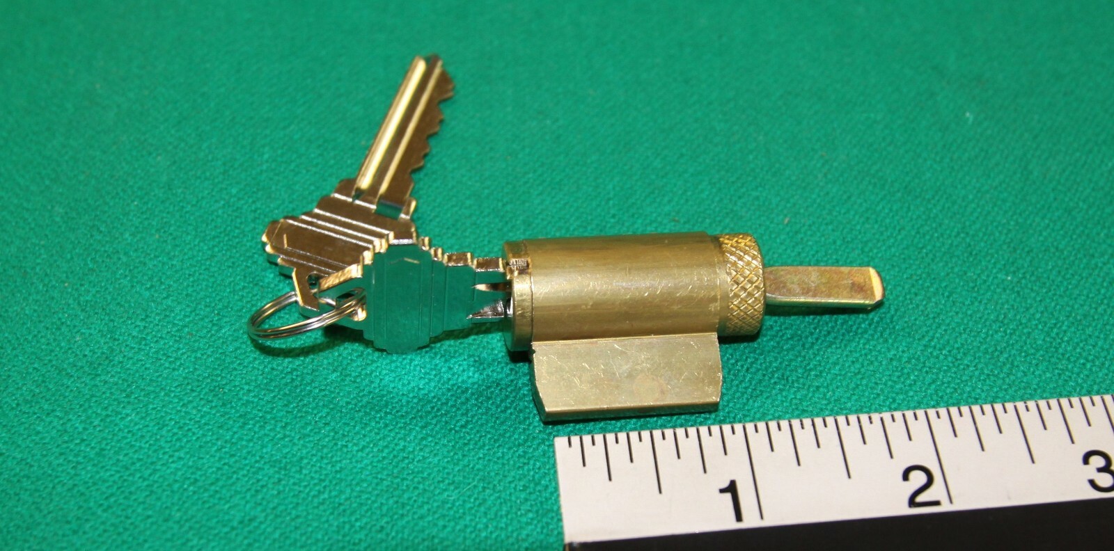 door lock cylinder brass lever KIK 6 pin Schlage C with 2 working keys – New