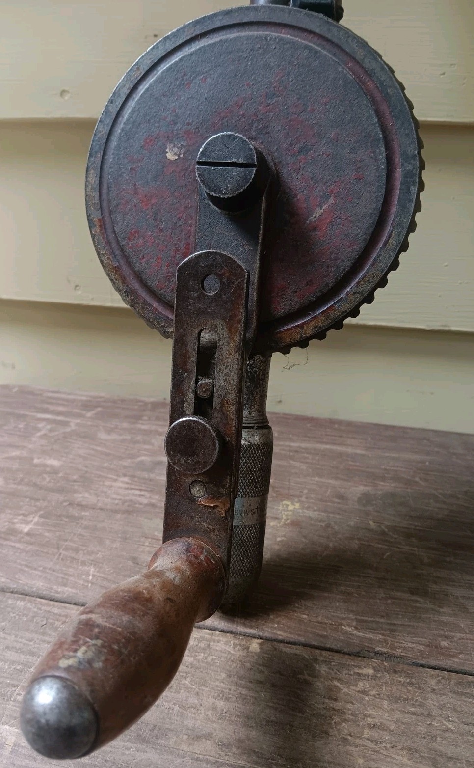 VINTAGE MILLERS FALLS NO 10 TWO SPEED HAND CRANK BREAST DRILL MADE IN USA