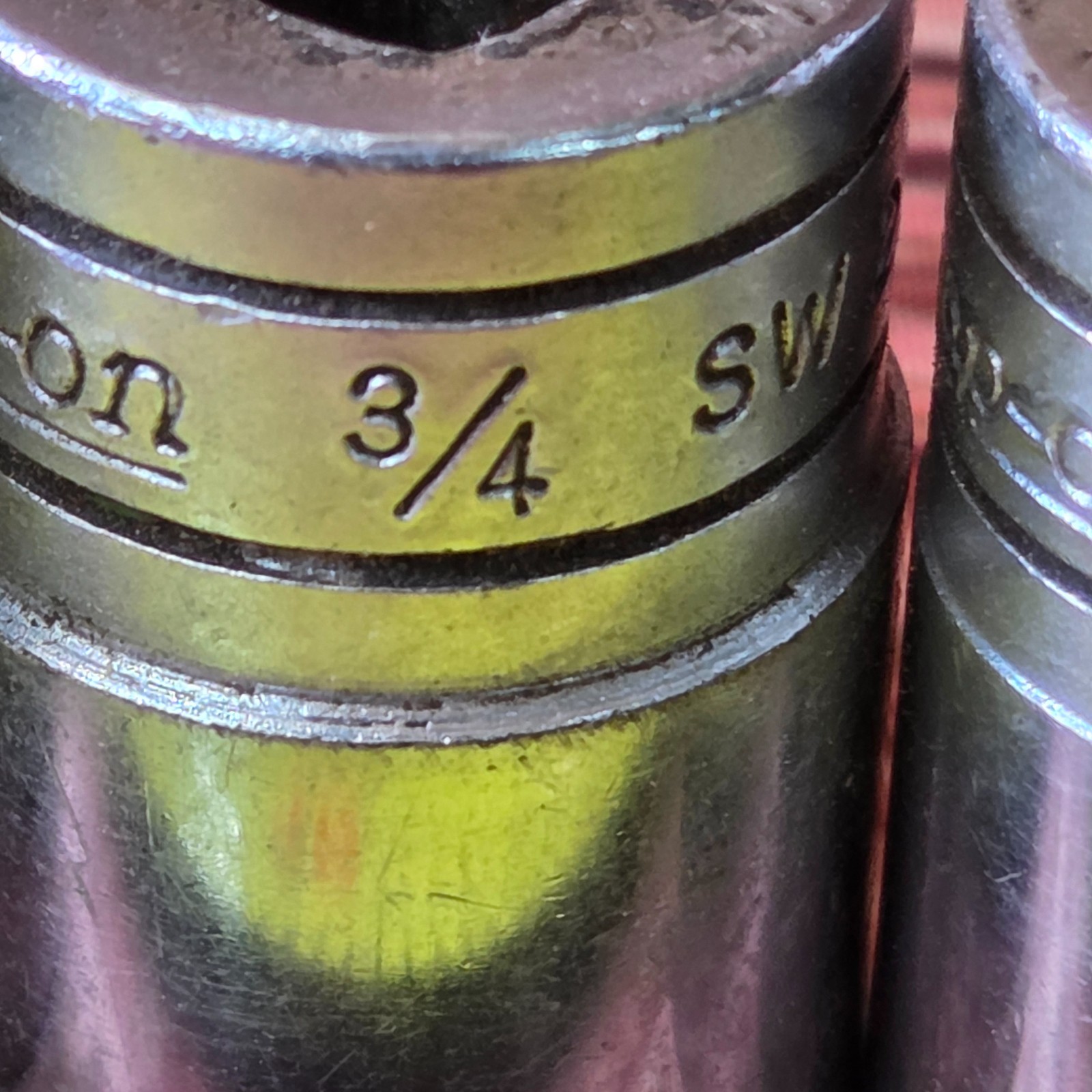 Pre-owned Snap-on 1/2 drive standard shallow sockets