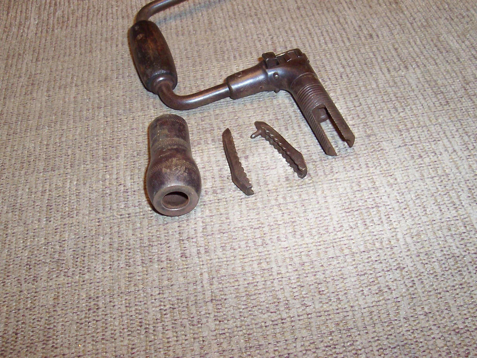Rare 1800’s John S Fray Co. #85 Ratcheting Brace Drill Carpenters Wood Tool