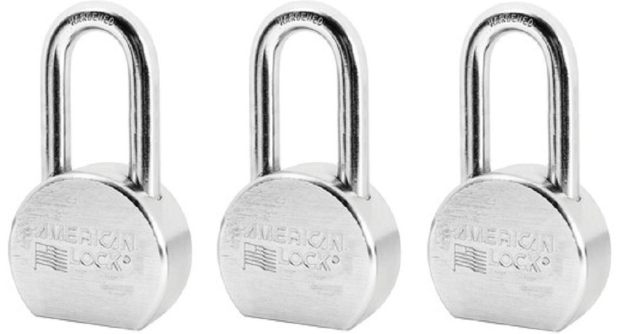 (3) American Lock A703KA35257 2-1/2″ Keyed Alike Case Hardened Steel Padlocks