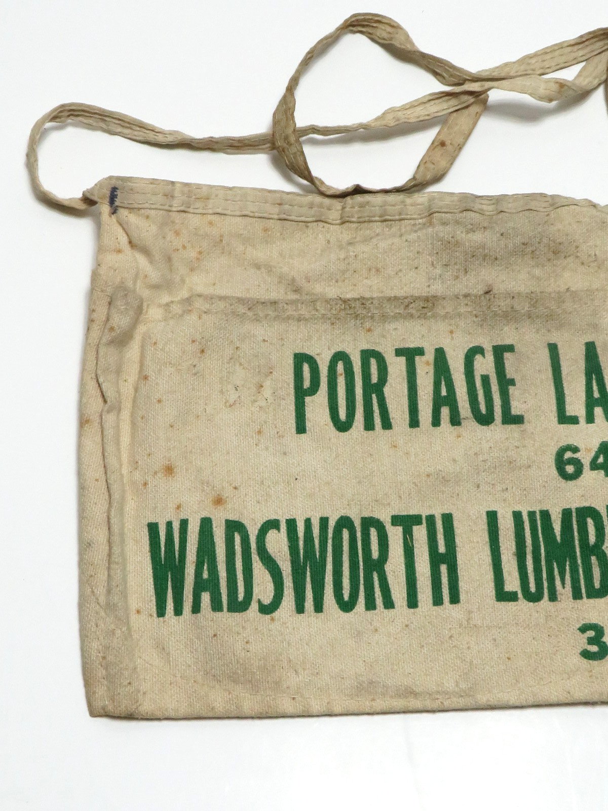 VINTAGE CARPENTER’S APRON PORTAGE LAKES LUMBER CO. – WADSWORTH LUMBER & HOME CTR