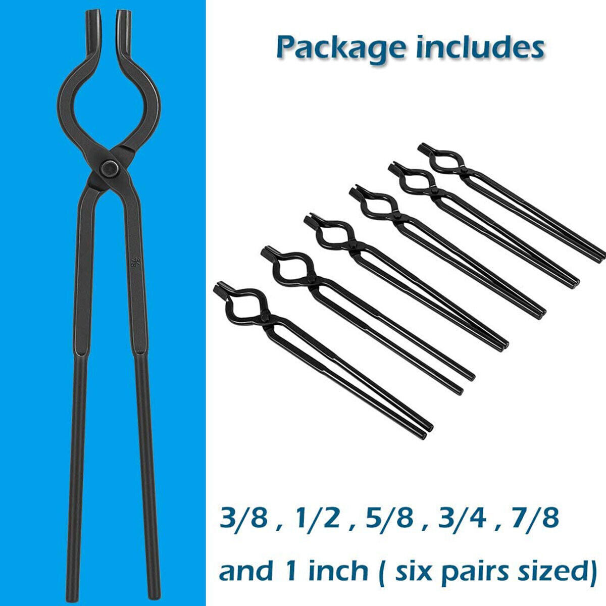 V-Bit Bolt Knife Making Blacksmith Tongs Set Bladesmith Tools Anvil Vise Forge
