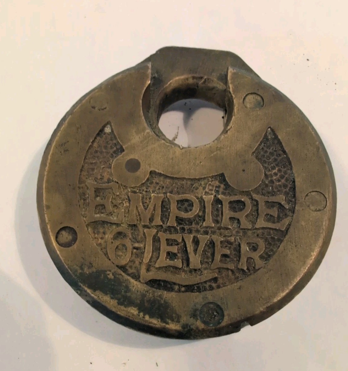 Vintage Antique Old Empire 6 Lever Padlock Lock No Key