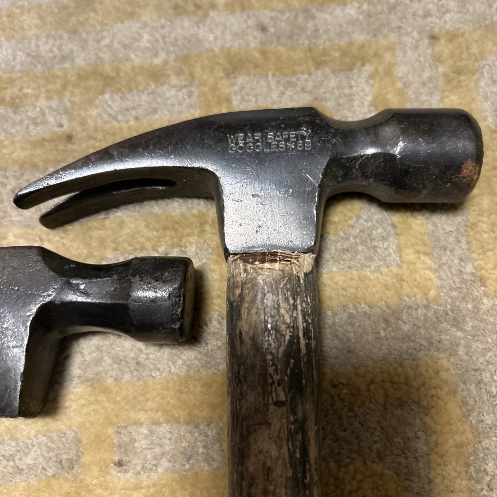 Lot of 7 Vintage Claw and Framming Hammers (Vaughan 20oz. with Red Stripe)