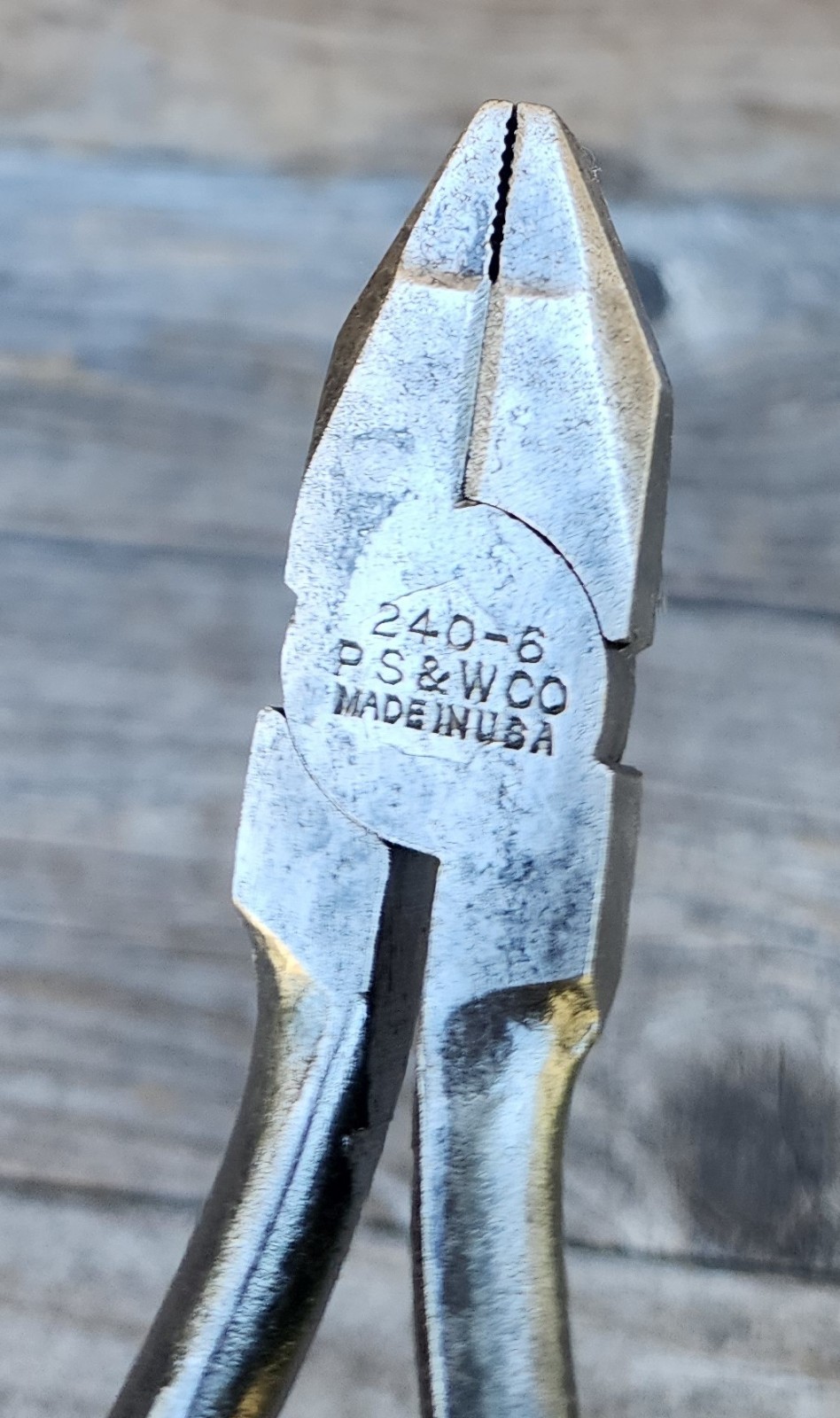 Vintage P. S. & W. Co. 240-6 Lineman Pliers 6″ USA Made Linemen Linesman Pliers