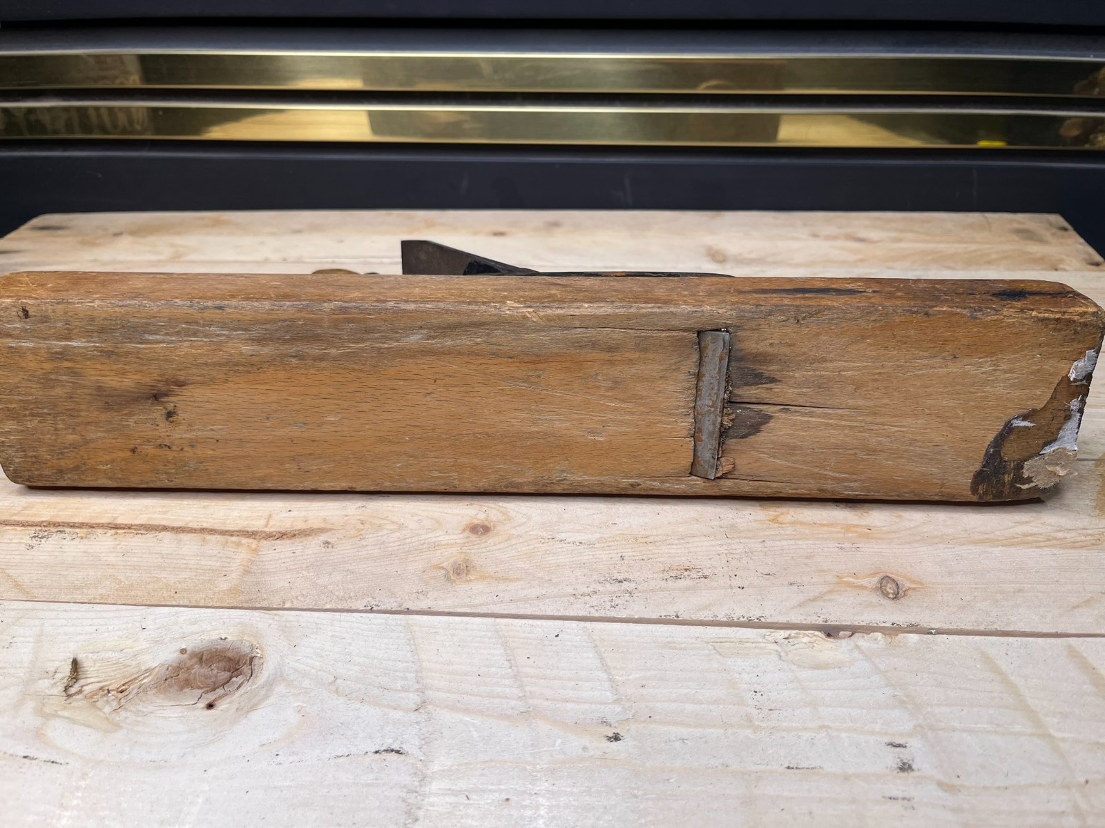 Vintage Stanley Bailey No. 26/27 -1/2 Transitional Jack Plane -15″ Wood Bottom