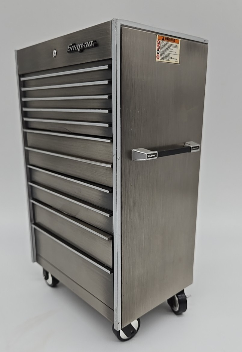 Snap-on Micro Roll Cab Tool Box Set-Silver-Top & Bottom-Crown Premiums NO KEY