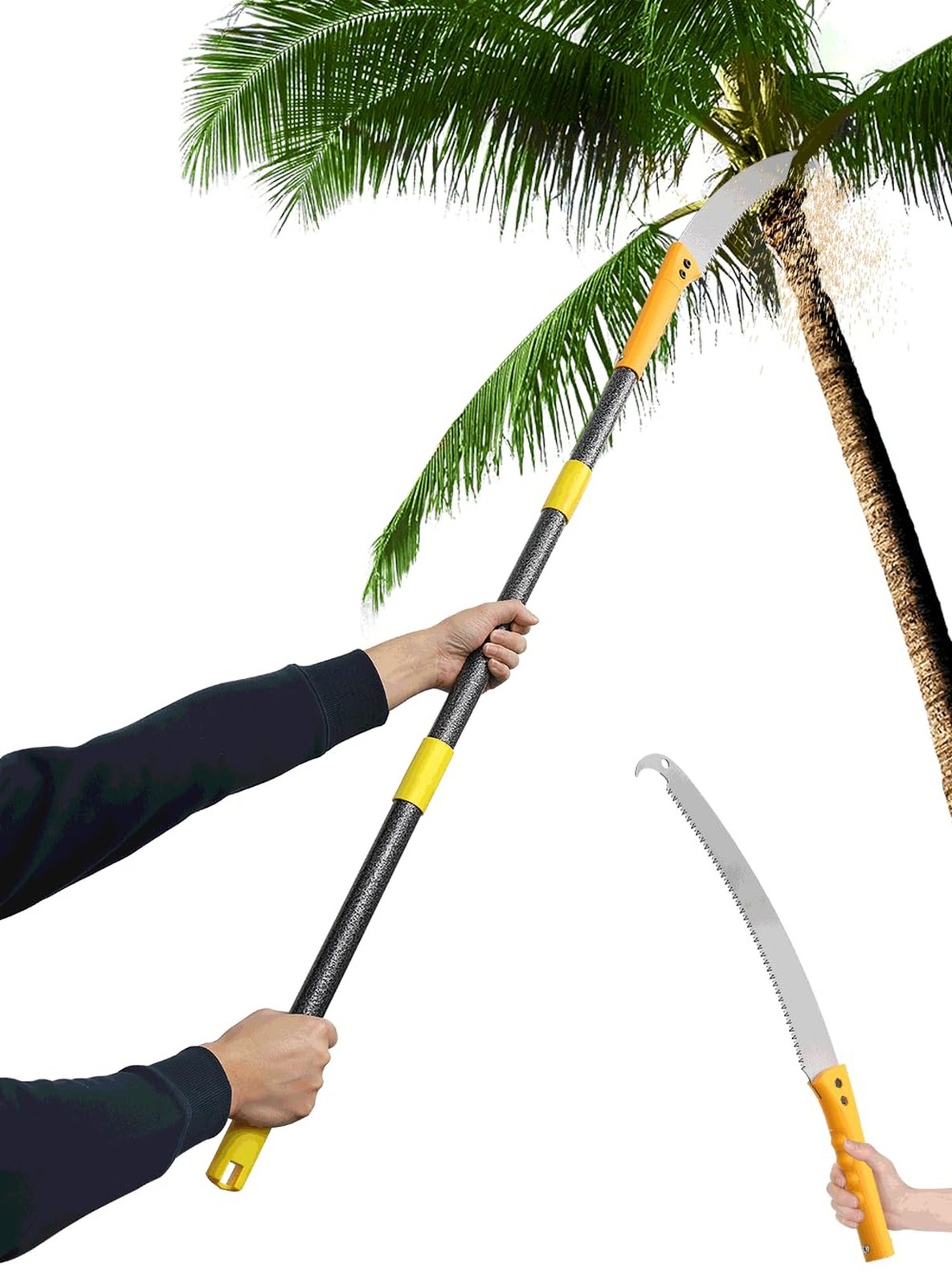 Pole Saw for Tree Trimming, 6FT Lightweight 2 in 1 Manual Hand Saws… Fast Ship