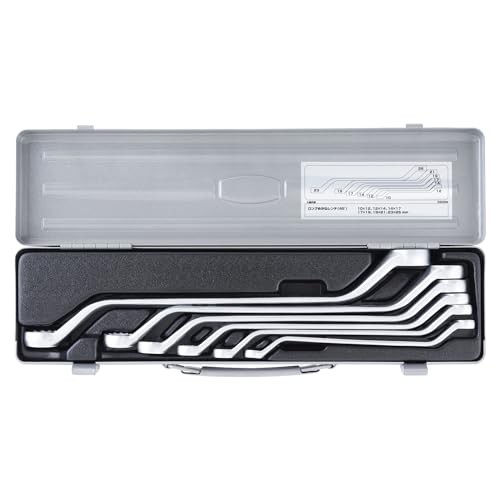 Tone TONE Long Open End Wrench Set 45° 2600M Silver Includes 6 Pieces From Japan